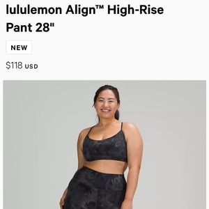 Lululemon Align HR pant 28 inch inseam.